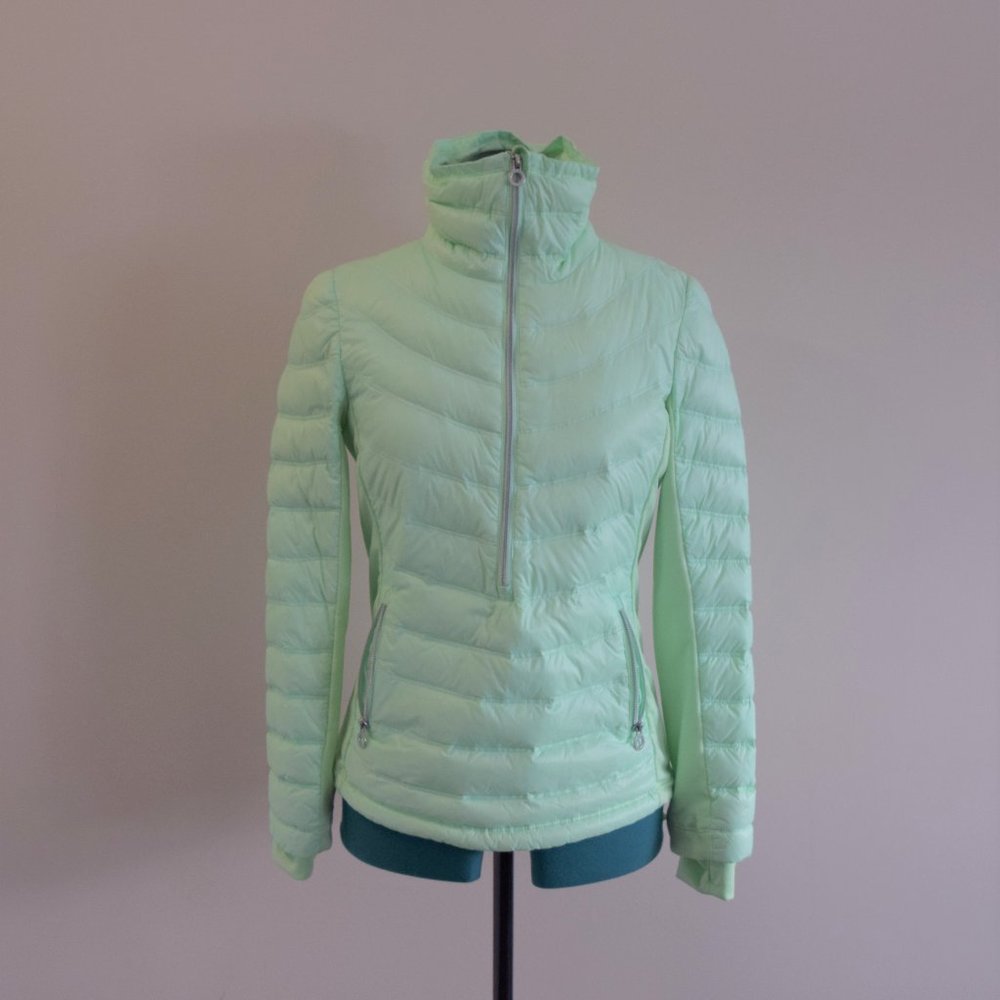 Pastel Mint Green Calvin Klein Performance Down Puffer Winter Jacket